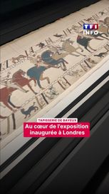 bd151f6a-1014-4eac-bf0e-6e67ee9c834c Macron et le roi Charles III visitent l’exposition de la tapisserie de Bayeux à Londres