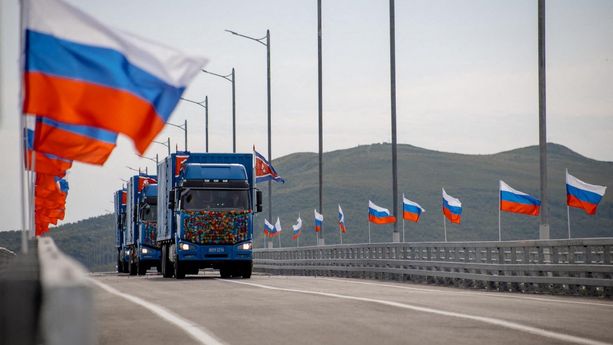 RUSSIA-NKOREA-POLITICS-DIPLOMACY-TRANSPORT Inauguration d’un pont routier entre la Russie et la Corée du Nord