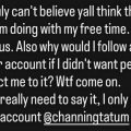 Channing Tatum répond aux accusations de compte anonyme