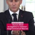 Blocages de lycées : Emmanuel Macron condamne la violence