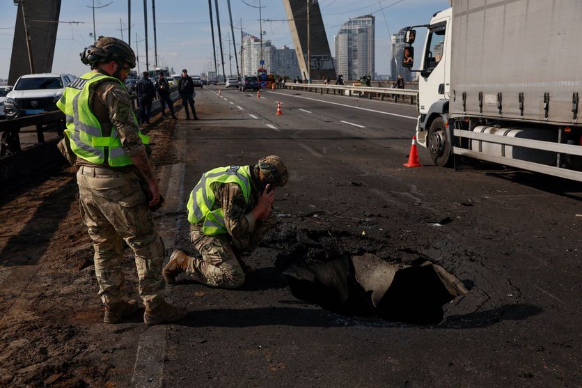 UKRAINE-RUSSIA-CONFLICT-WAR Les Raids Intenses à Kiev: Une Réalité Quotidienne