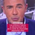 Les sirènes d&rsquo;alerte en Ukraine lors de la visite du chancelier allemand