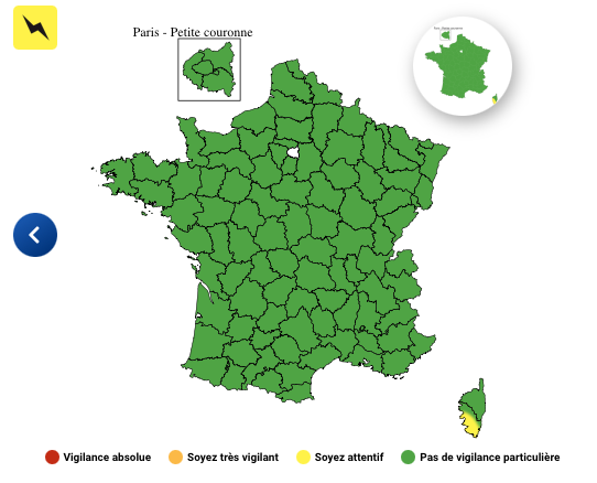 636eff45-9968-4e5f-9d41-7e3b963f591a Corse-du-Sud en vigilance jaune pour orages