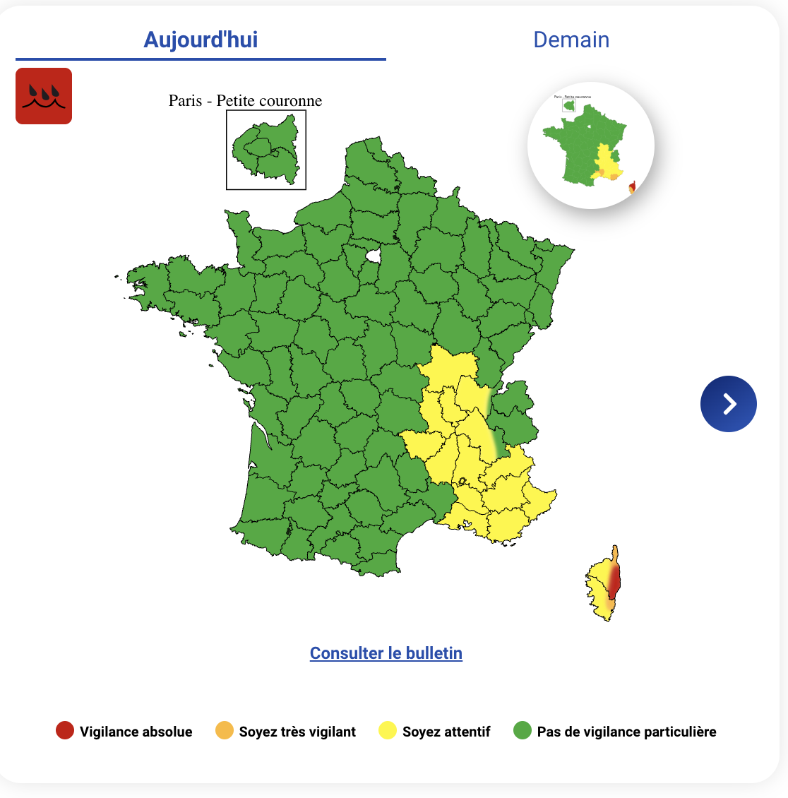 dba435c4-fde2-4901-bb5d-6e5ef1ee68da Haute-Corse en vigilance rouge pour pluie et inondation