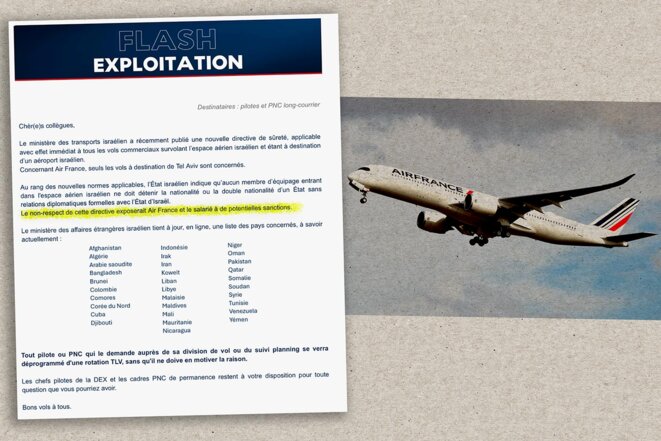 f680bb8f-d069-422a-93fb-d04a13f53f31 Discriminations : Israël impose des restrictions aux équipages d’Air France